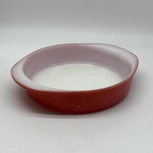 Mid Century Vintage Pyrex Glass Desert Dawn Flamingo Pink #221 8" Round Cake Pan